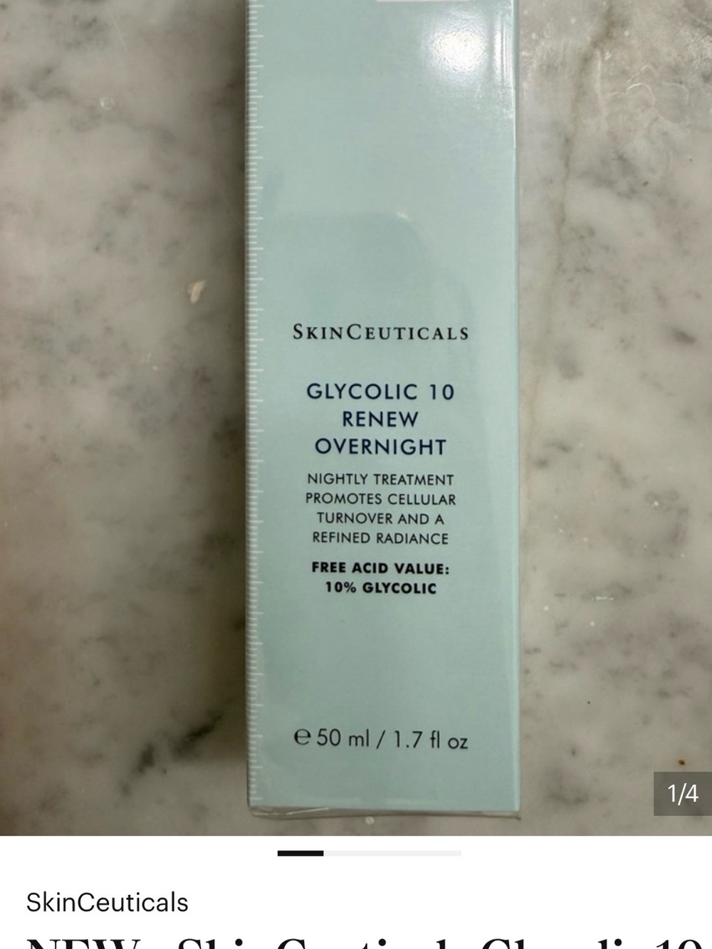 Genuine Skinceuticals Glycolic 10 Renew Overnight – pale blue